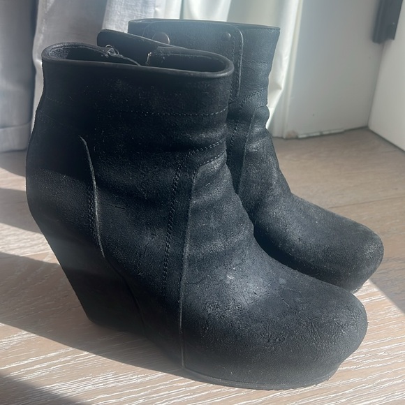 Rick Owens black suede bootie - Picture 4 of 5